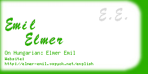 emil elmer business card